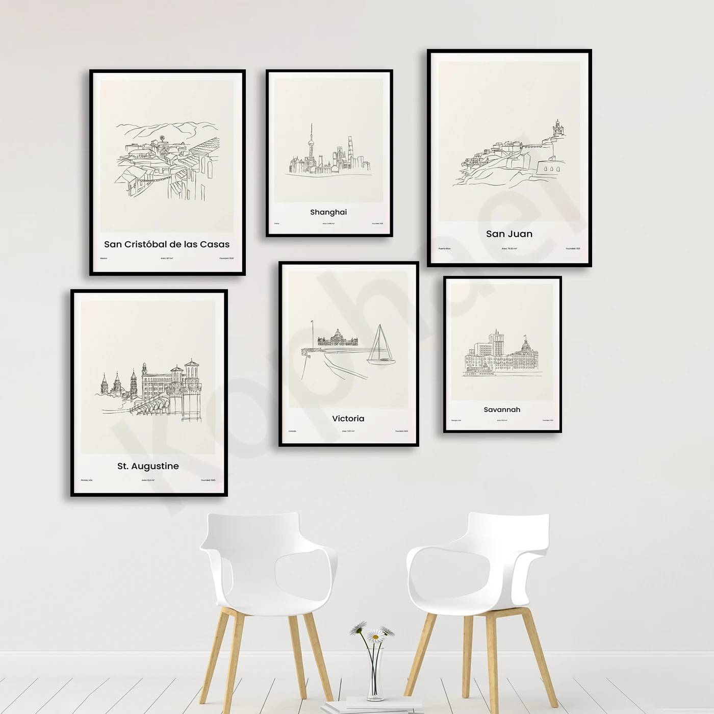 Santa Bárbara Rio de Janeiro Salem Savannah Victoria Vancouver Tulum San Aguustina San Juan. Póster del mapa de líneas de viaje de ciudades