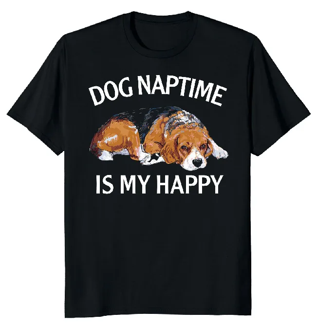 NEW LIMITED Dog Naptime Is My Happy Classic Novelty Tee  Fast ShippingAnime Pattern Summer Clothing