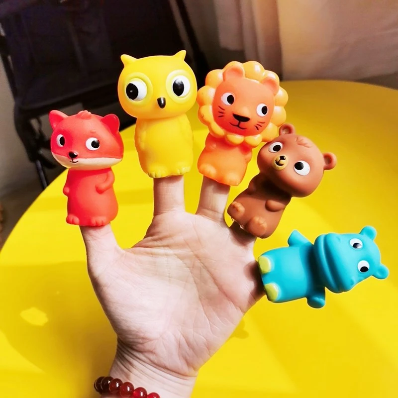 5 Stück Finger puppen für Kinder und Babys Cartoon Nutztier Hand puppe Set Geschichten erzählen frühe Bildung beruhigendes Spielzeug für Kinder