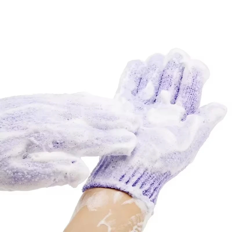 2Pcs/Pair Bath for Peeling Exfoliating Mitt Glove with Shower Scrub Gloves Resistance Body Massage Sponge Wash Skin Moisturizing