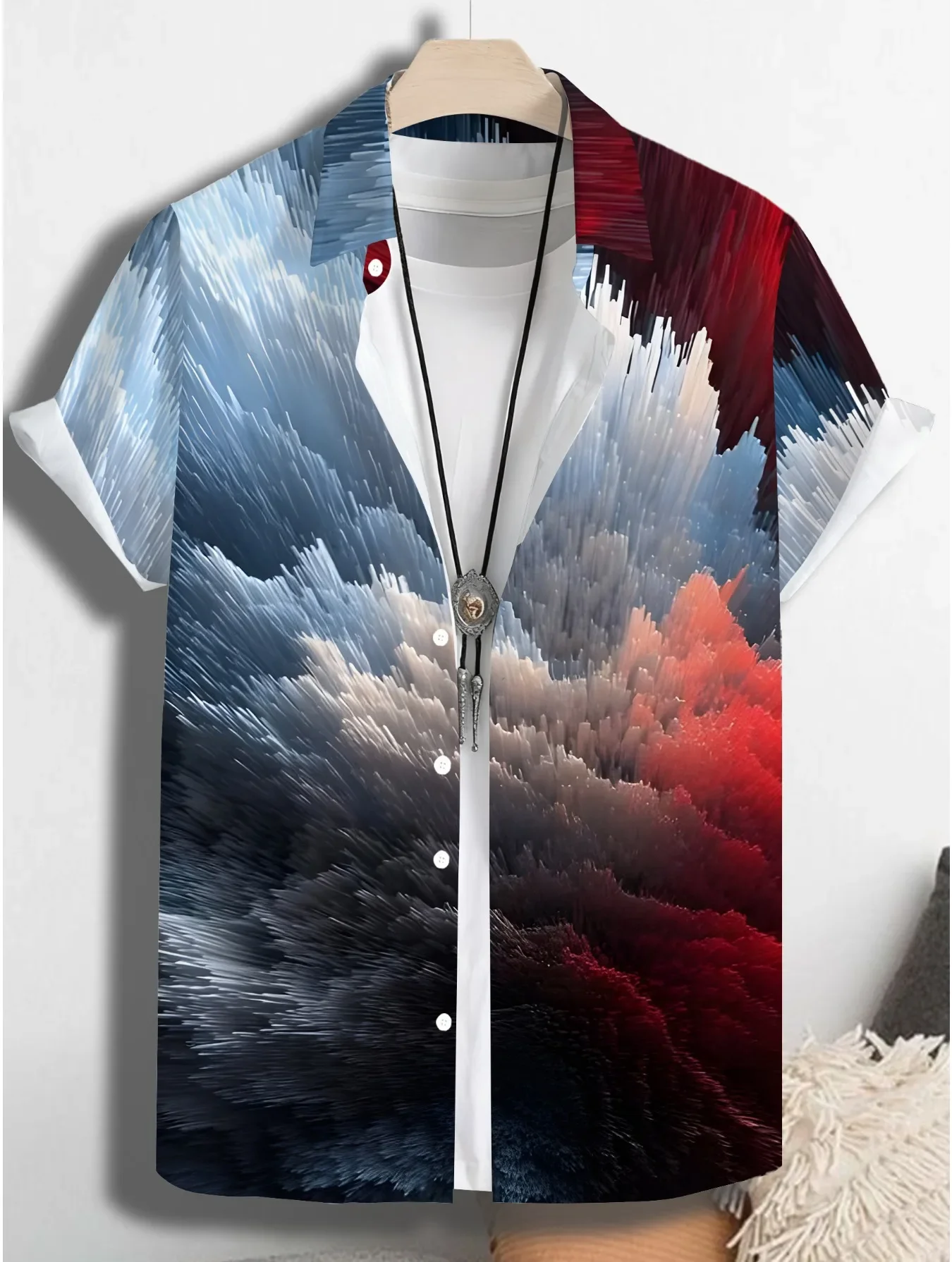 High Street Urban Hawaiian Shirt For Men Summer Man Short Sleeve Graphic Print Casual Fashion Streetwear Outfits