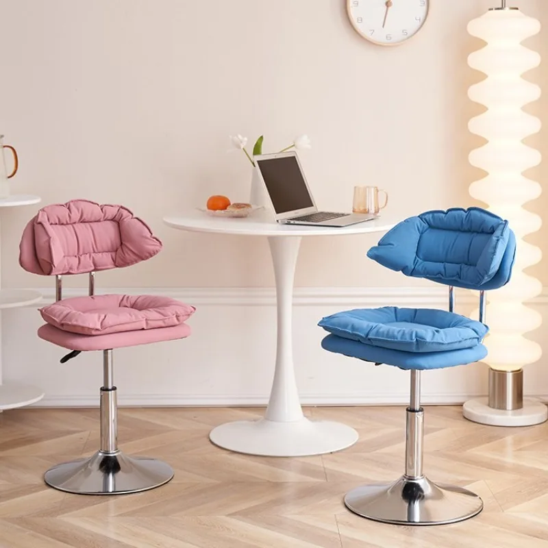 Adjustable Bar Stool, Home Computer Office Chair, Backrest Swivel Pub Chair, Reception Meeting Dining Stool