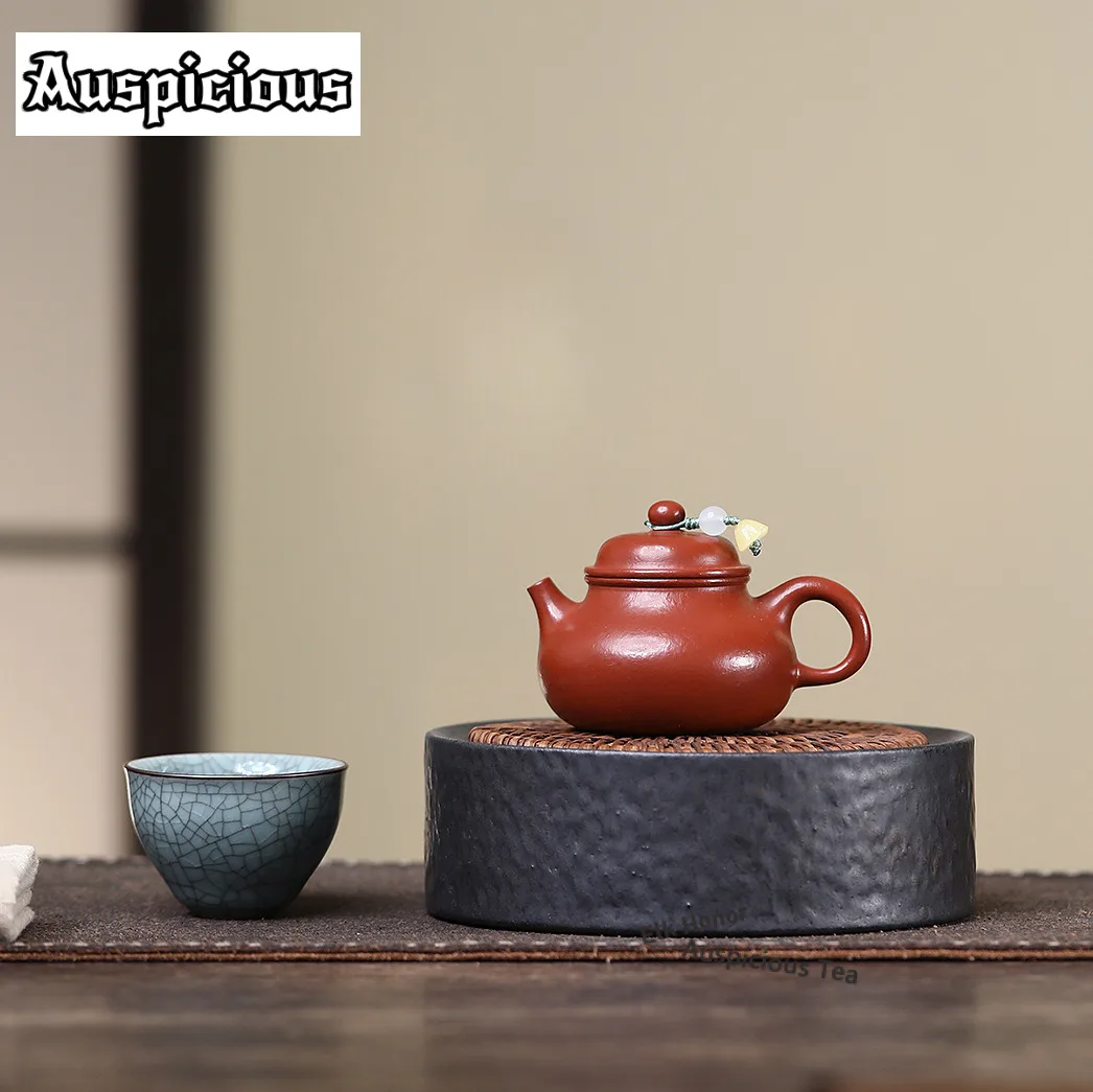 

Элегантный чайник из исинской глины (100 мл), ручной работы, модель Rong Tian, из необработанной руды Zhu Mud, китайский чайник Zisha, предметы для чайной церемонии, декоративные элементы