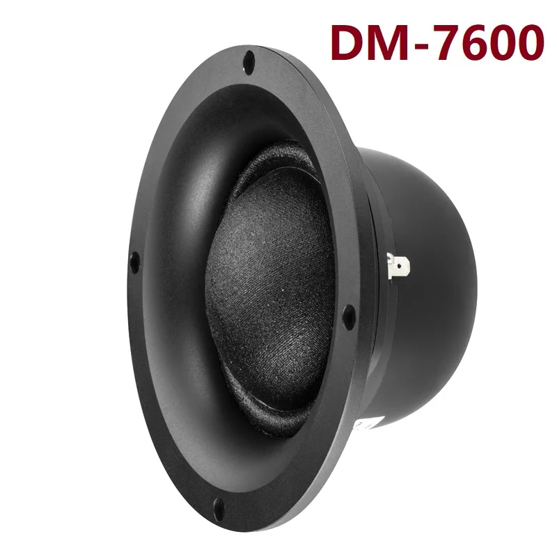 1 قطع الأصلي HiVi DM-7500/DM-7600 5 ''النسيج الأسود غشاء منتصف المدى مكبر الصوت وحدة سائق 5ohm 120 واط الألومنيوم الجولة