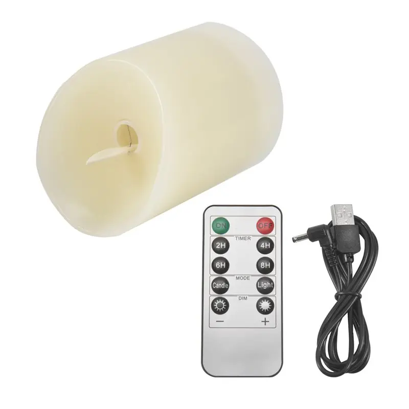 

LED Candles, Flickering Flameless Candles, Rechargeable Candle, Real Wax Candles With Remote Control A-[A04I Tools]