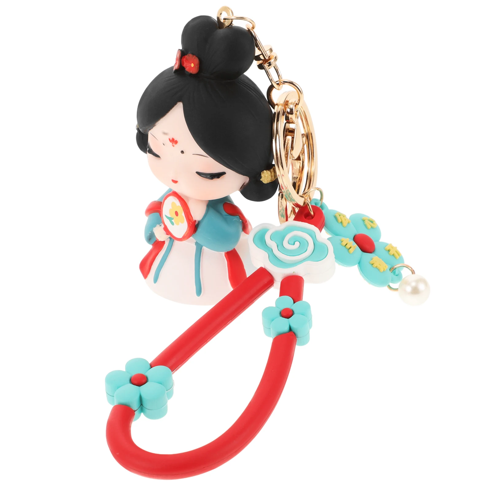 

Lady Keychain Cartoon Ancient Style Decorative Bag Charms Car Accessories Kawaii Keychains Cute Girls Pendant