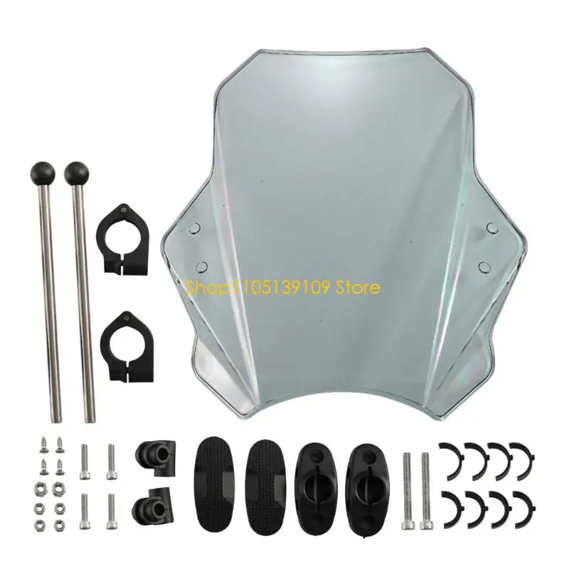 Motorcycle Windshield High Impacts Resistance Weatherproof Effortless Setups Windscreen Motorbike Modified Accessories