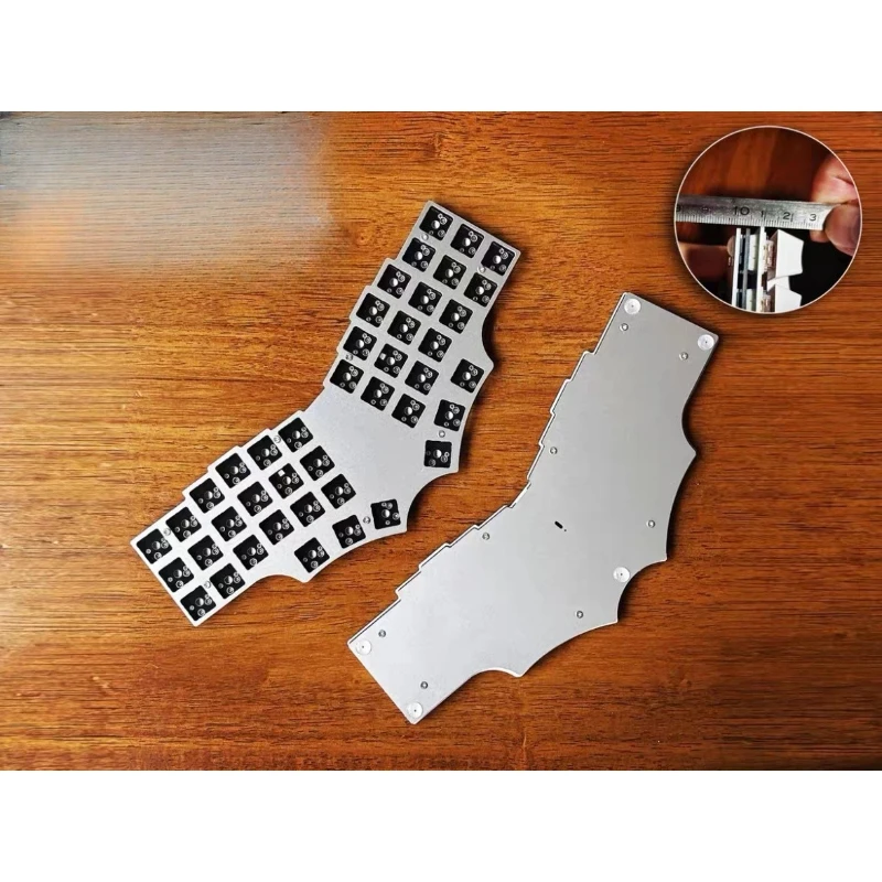 Keyboard Split Corne V4 X36 42-tombol Tata Letak 9-lapis Aluminium Hot Swap QMK Keyboard Mekanik Split Kustom Aksesoris Gamer