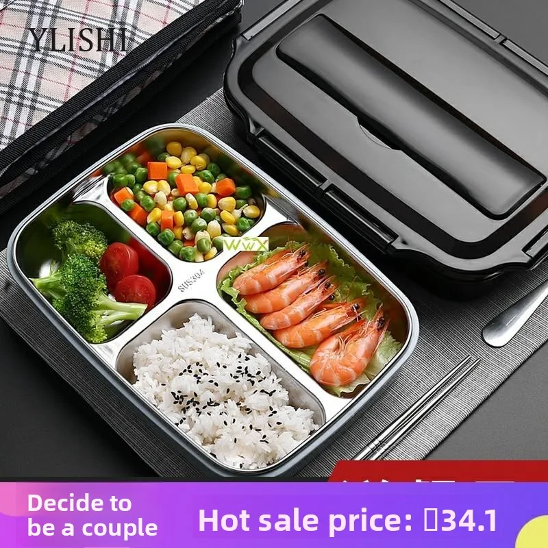 

Insulated Stainl Steel Bento Lunch Box Primary School Student Metal Food Container Fre Sle One Layer Thermal Performance