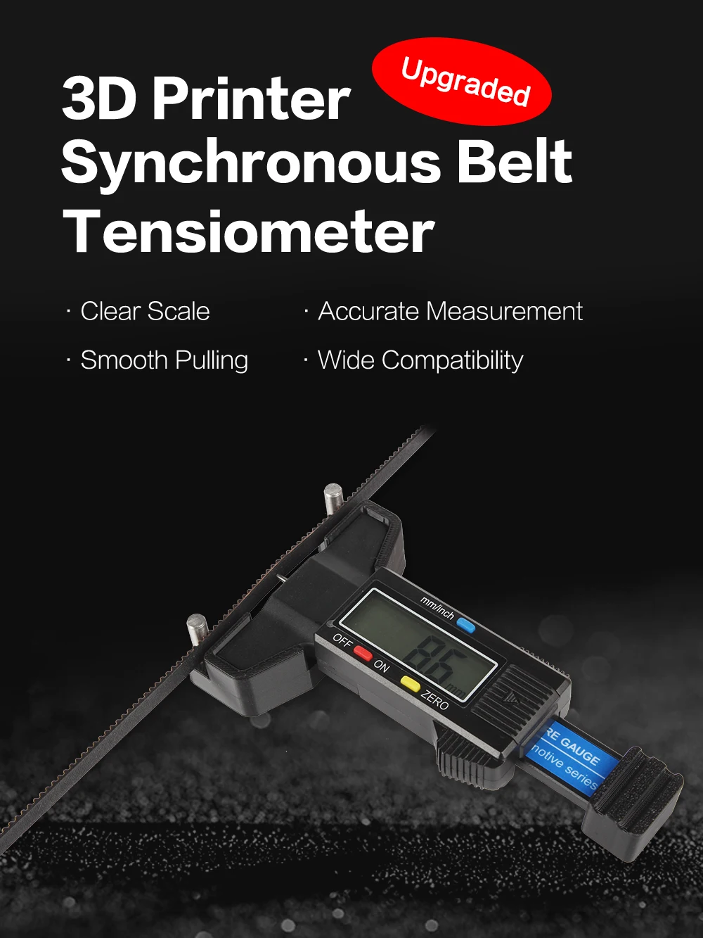 Belt Tension Meter Tester 2GT Timing Belt Tensiometer for 3D Printers Adjust Belt Tension Detection for Improved Printing