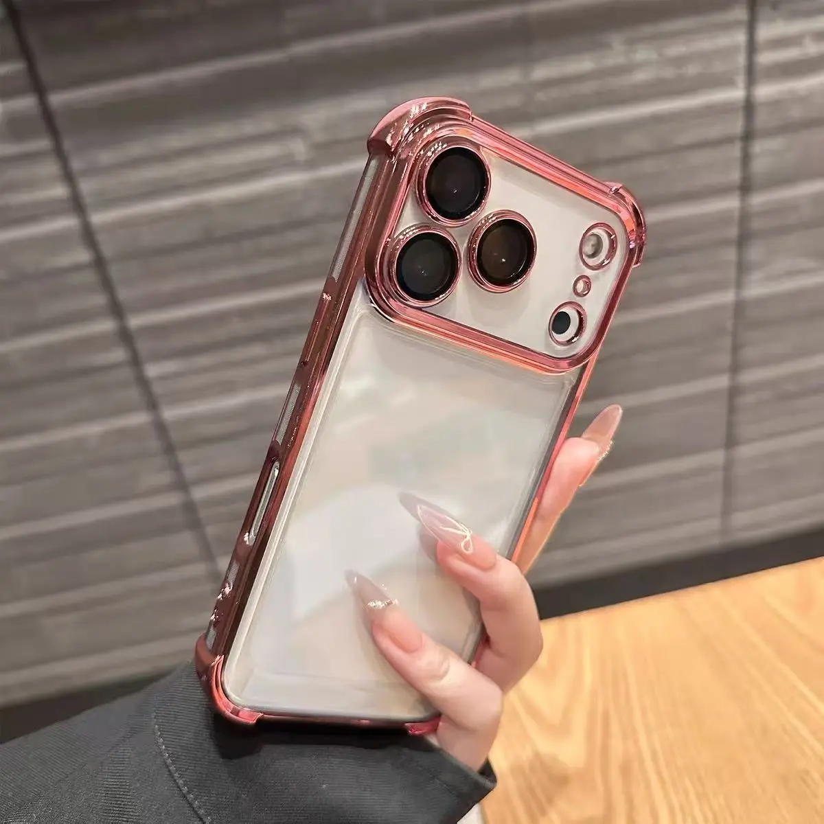 Luxe schokbestendige transparante telefoonhoes met beschermende coating voor iPhone 18 17 16 15 14 13 12 11 Pro Max 16Plus Air Clear Cover