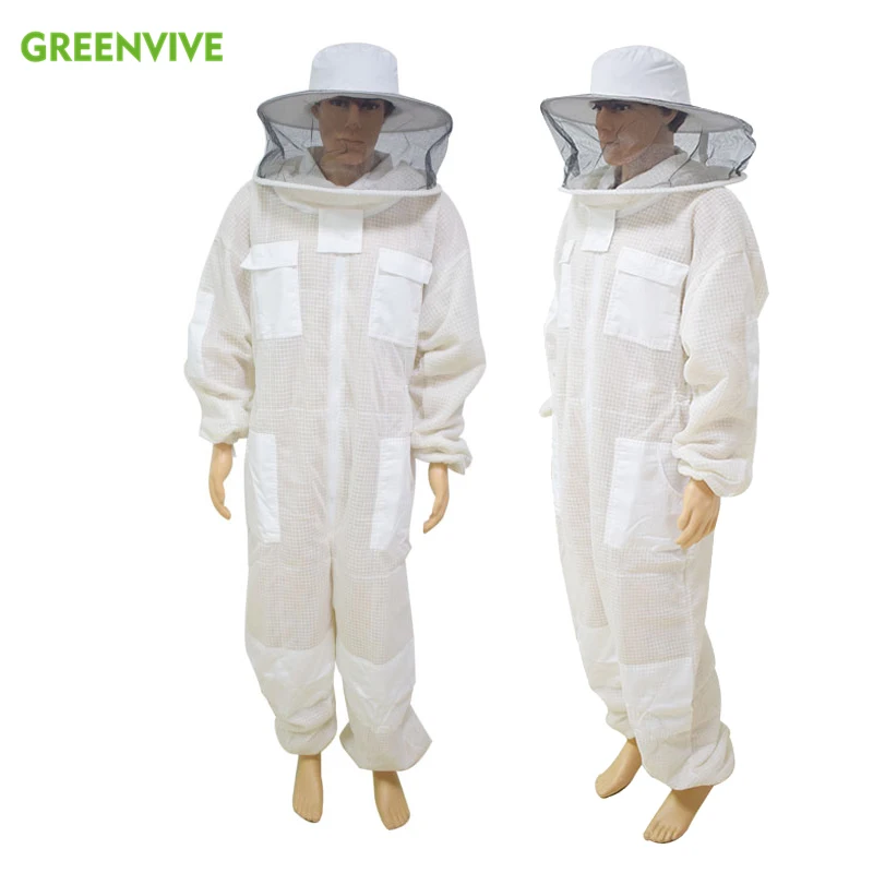 Beekeeping Equipment 3-layer Mesh Ultra Breathable Ventilated Bee Keeping Suit for Beekeeper Costume Breathable Anti bee Clothes