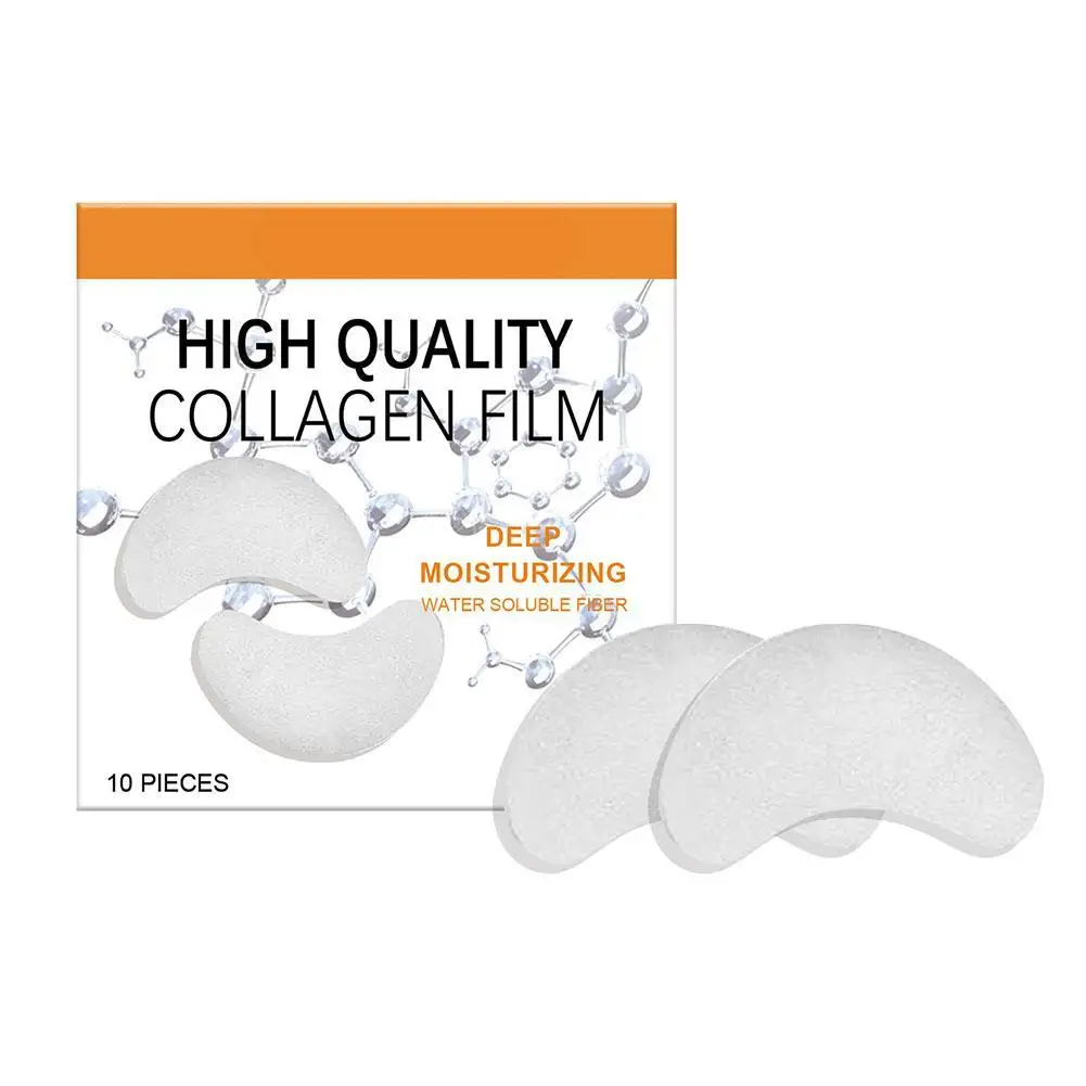 Parches solubles en colágeno, 5 pares, película antiarrugas, nutre las ojeras, mascarilla hidratante, levanta la piel, reafirmante, cuidado de los ojos