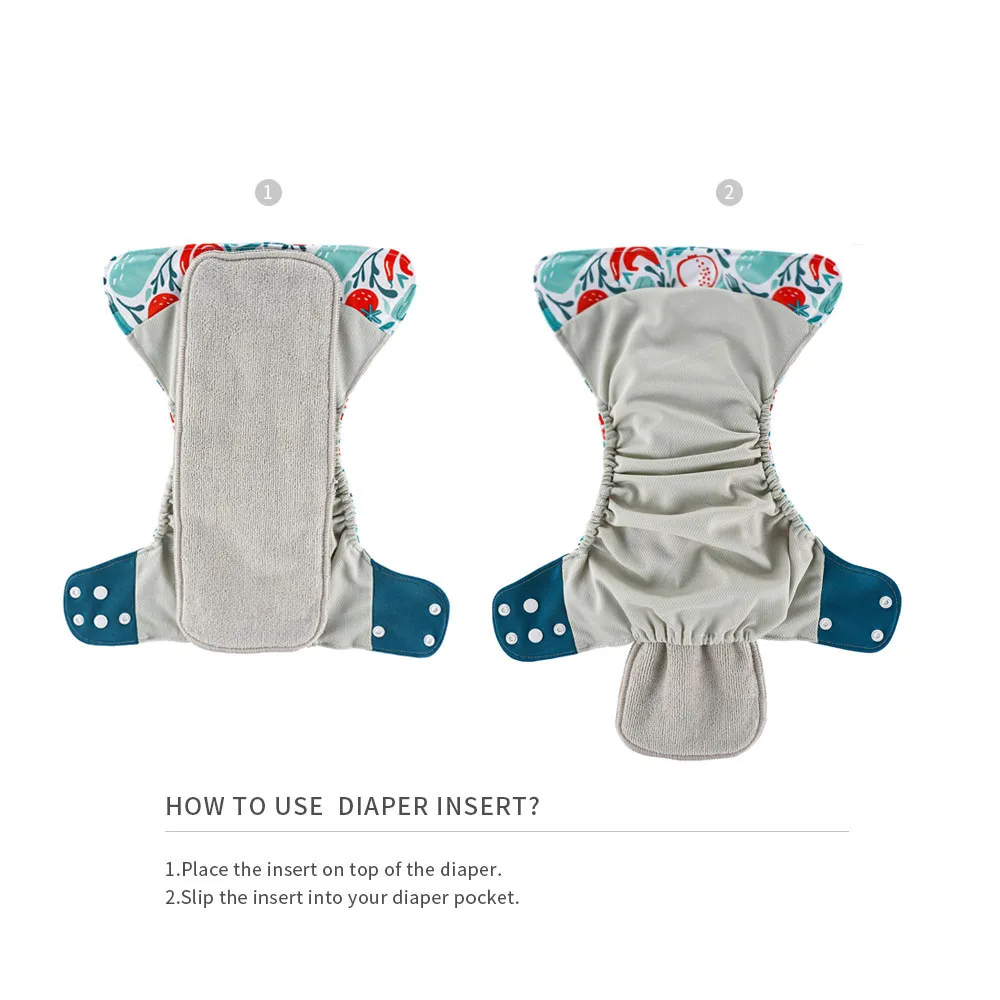 Waterproof Baby Cloth Diaper With 4 Absorbents Mesh Cloth Inner OS For 3-15kg Washable Eco-friendly Pocket Cloth Nappy