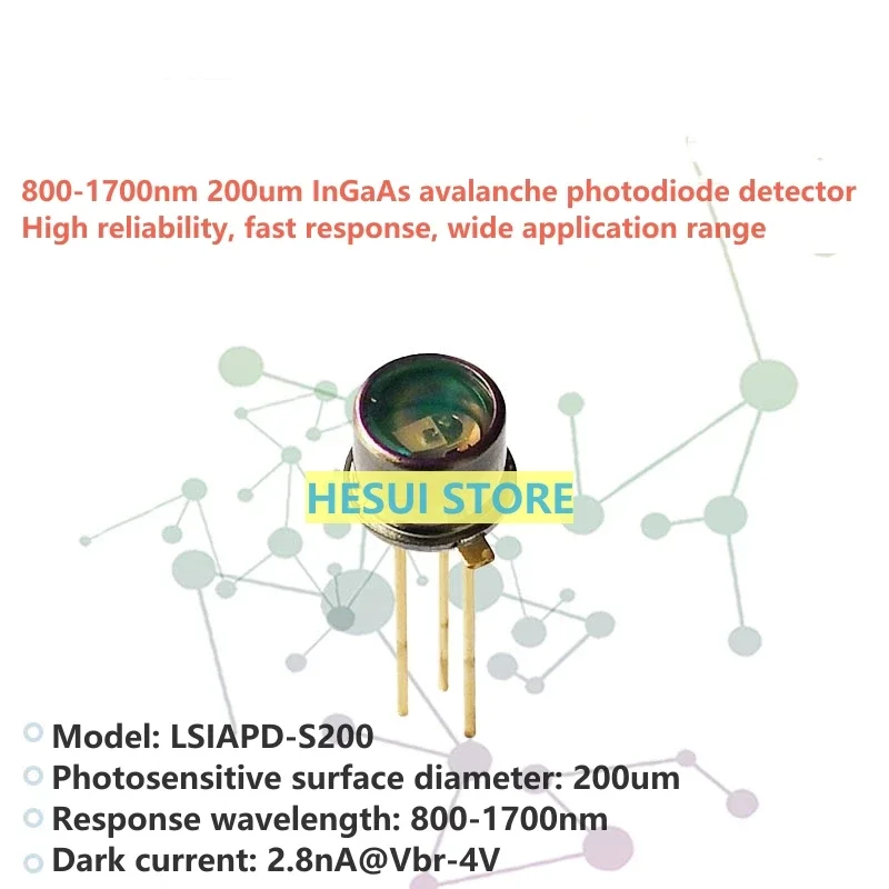 

LSIAPD-S200 800-1700 нм 200 мкм InGaAs фотодиодный детектор avalanche APD высокая реакция