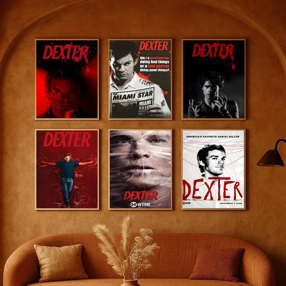 ملصق Dexter Morgan ملصق فني عالي الوضوح ذاتي اللصق مقاوم للماء لتزيين المنزل