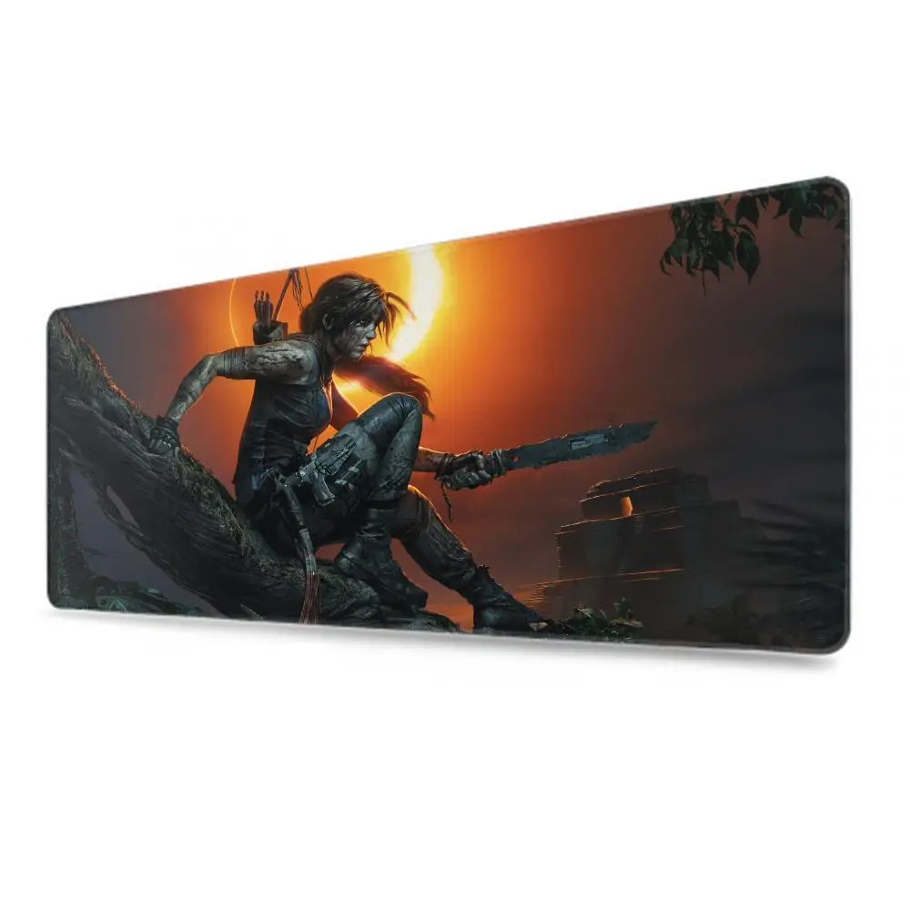 Game Rise of the Tomb Raider Mousepad Large Gaming Compute Gamer PC Keyboard Mouse Mat