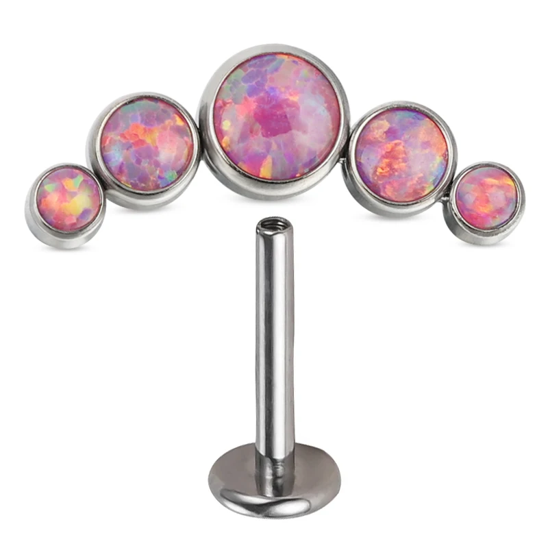 G23 Titanium Ear Studs with CZ Stones