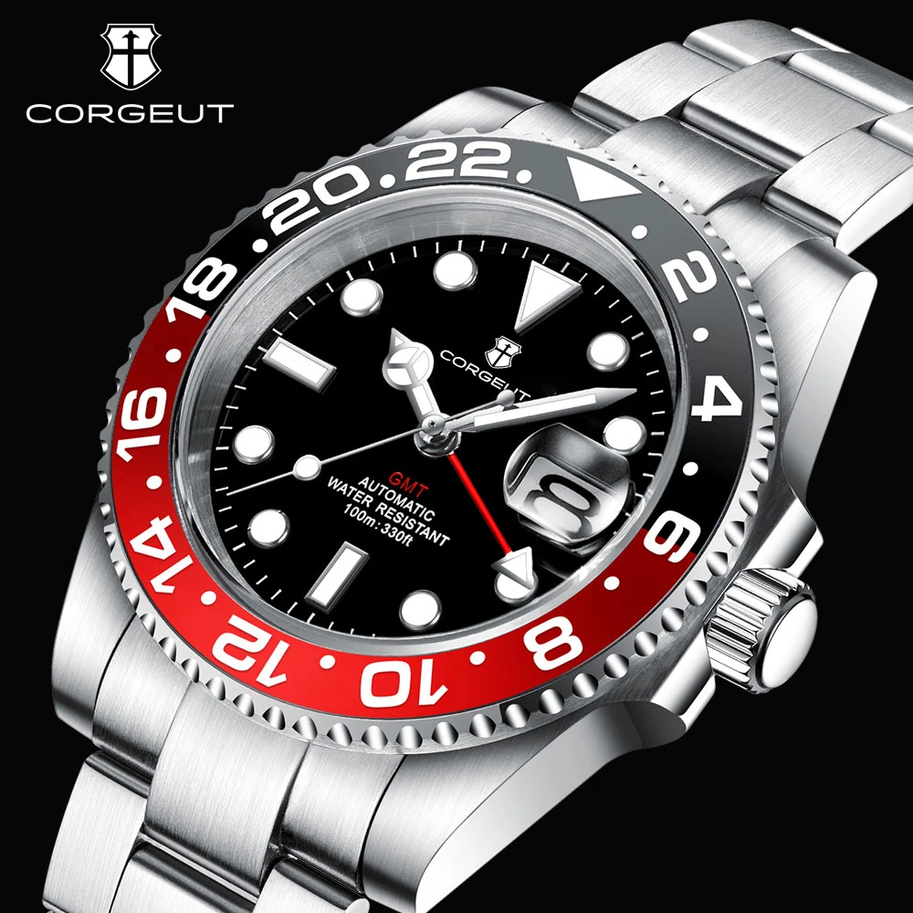 2022 CORGEUT DESIGN NH34 Movt New Business Men Mechanical Wristwatches100M Waterproof Sapphire Glass Watch for Men