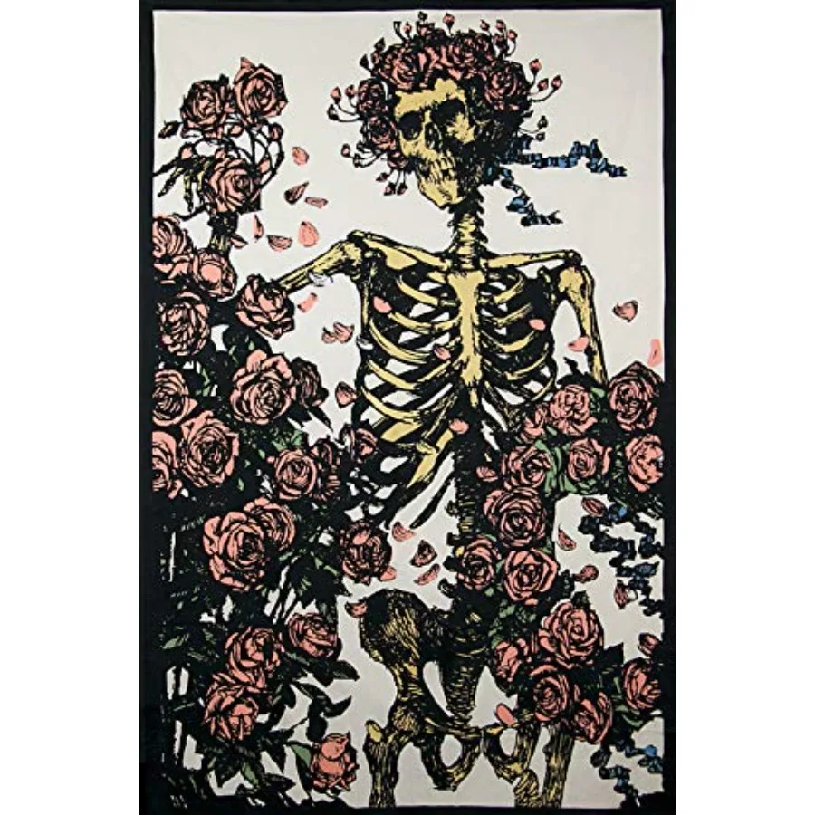 

Sunshine Joy Faded Bera Skeleton and Roses l Art Beh Sheet Huge 60x90 hes - Эффекты