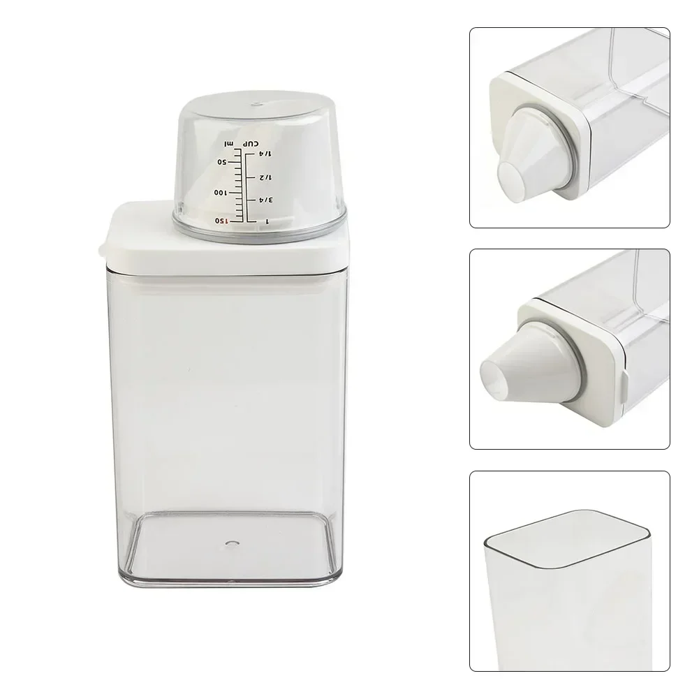 Washing Dispenser Soap Dispenser Storage Box Lid Up Powder Container Laundry Washing 700ml/1100ml/1500ml/1900ml