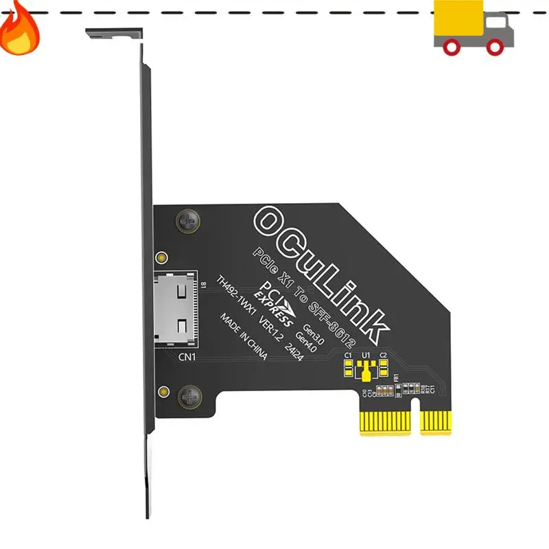 

Адаптер карты расширения Discount-PCI-E 1X 4.0 к Oculink SFF-8611/8612 с профилем кронштейна расширенной длины