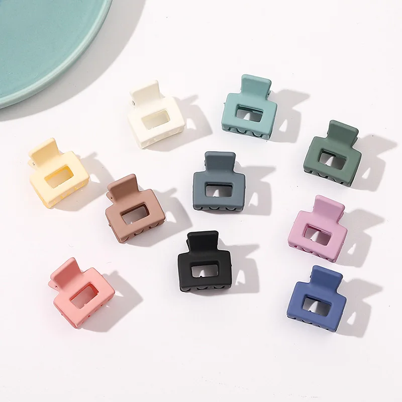 New Women Fashion Acrylic Hair Claws Square Acrylic Hair Clamps Crab Geometric Multiple Colorful Hair Clips Accessories