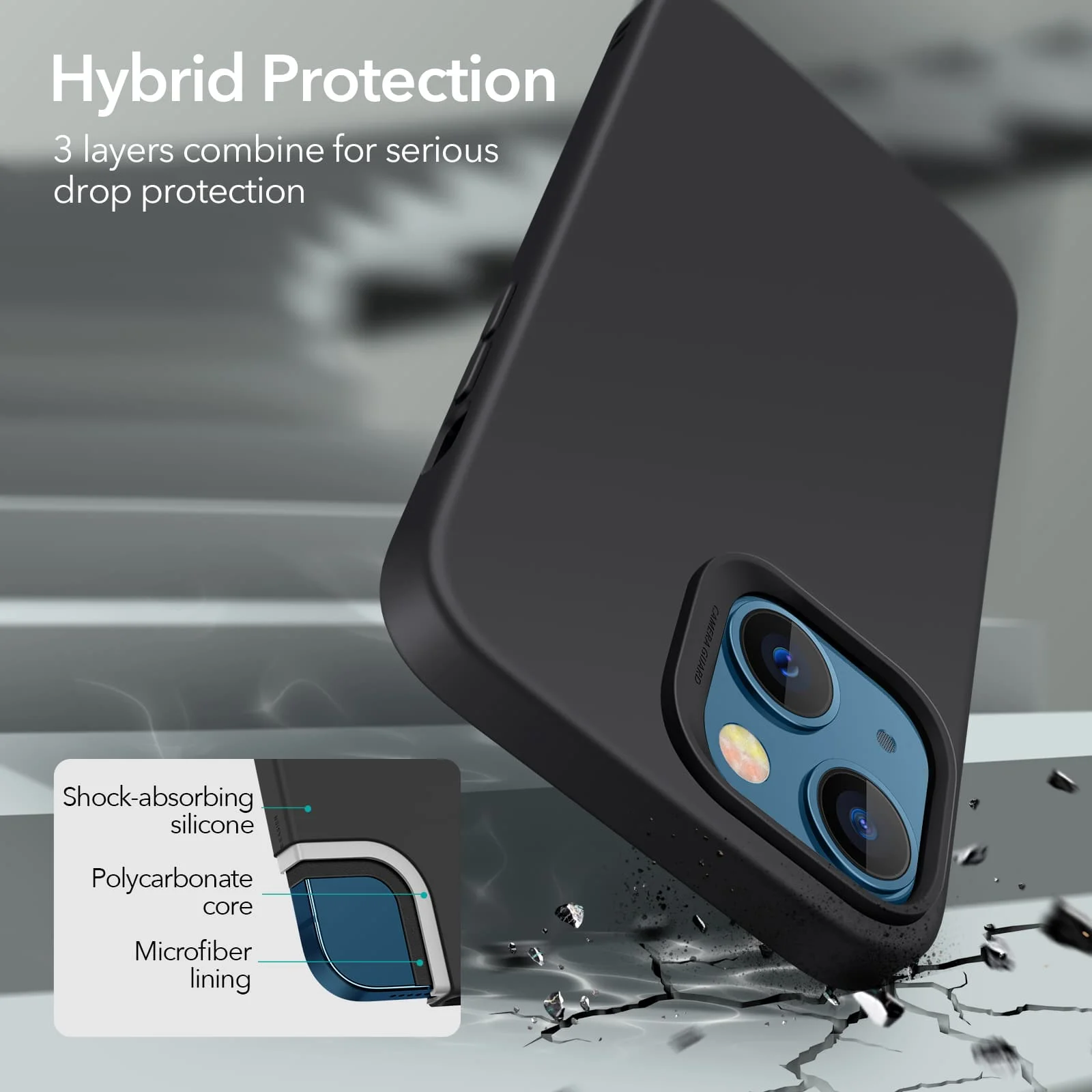 ESR for iPhone 13 Pro Max Liquid Silicone Case for iPhone 13 Cloud Silicone Magnetic Case for 13 Pro Shockproof Protection Cover