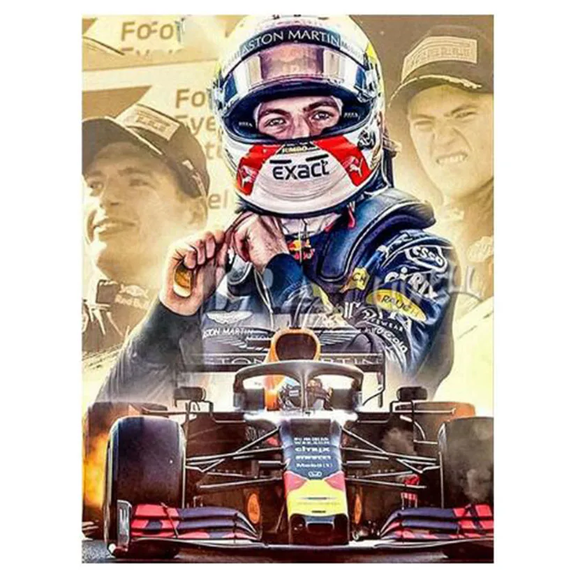 

5D ручная работа F1 полная дрель алмазная живопись Макс Verstapper гонки Льюис Чарльз Леклерк формула Чемпион мира мозаика Декор искусство