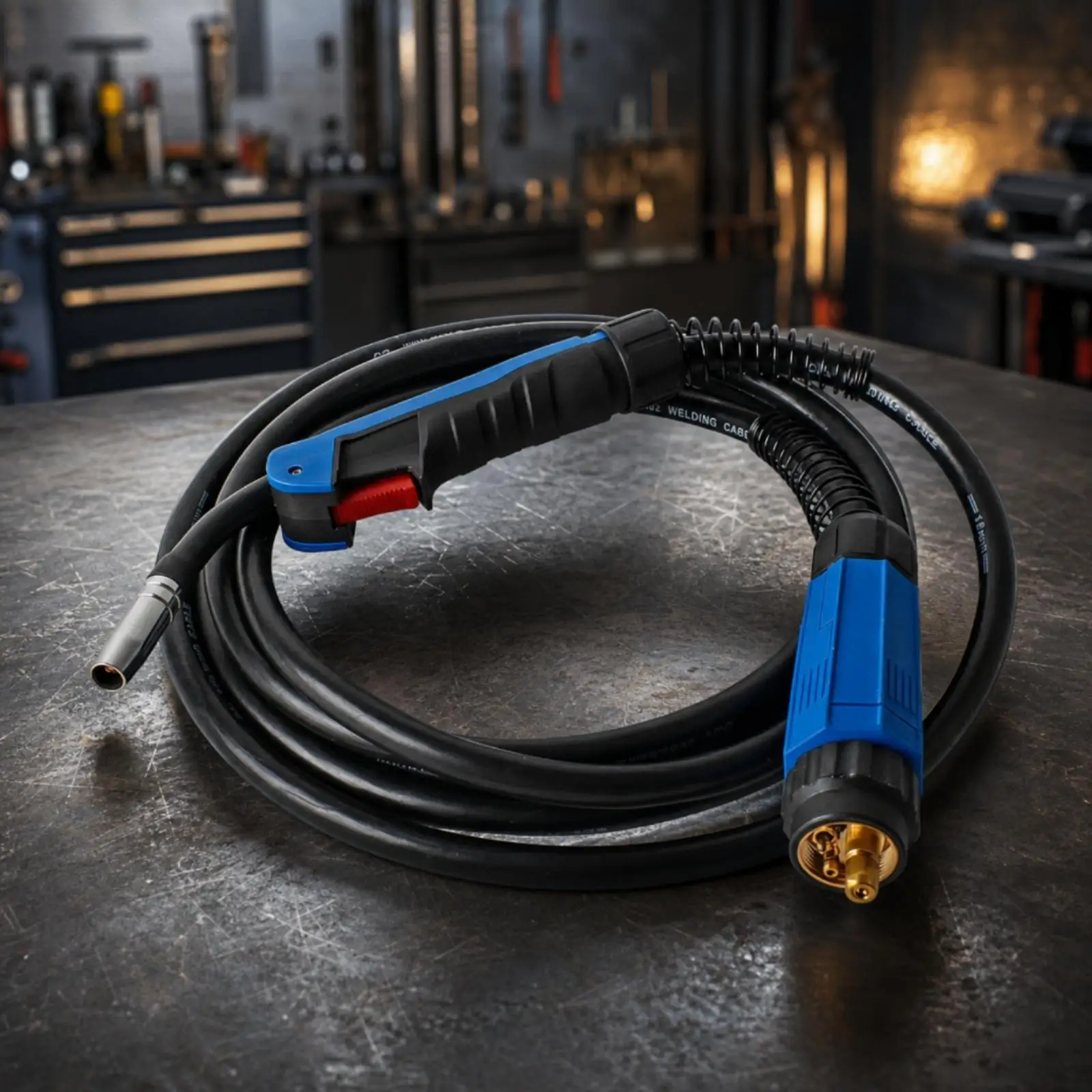 Mig Torch 200A Copper Conductive Gas Shielded Wire Feed Welding with Flexible Neck Ergonomic Trigger Design