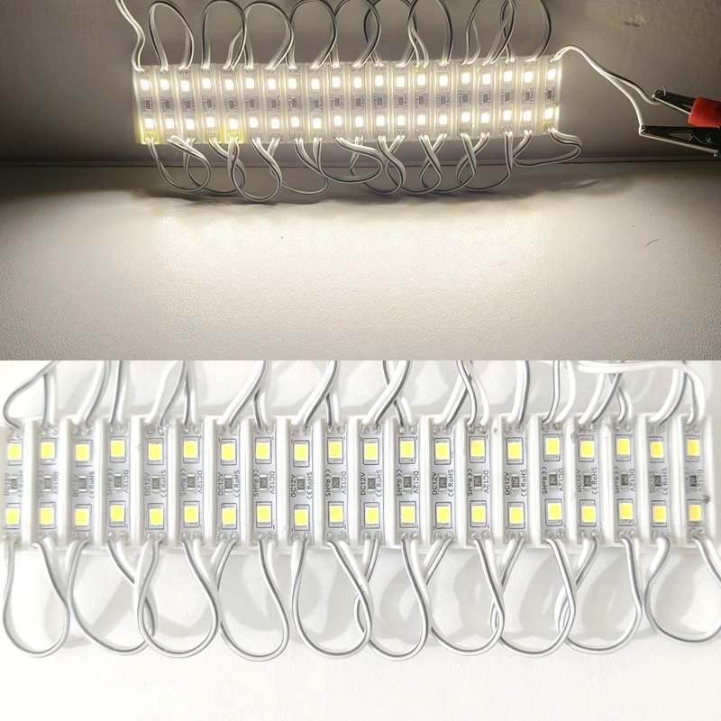 20PCS Mini Slim LED Module Small Narrrow LED Module 25mmx7mm 2835 2 LED 12V Yellow Red Green Blue Backlight Storefront Module