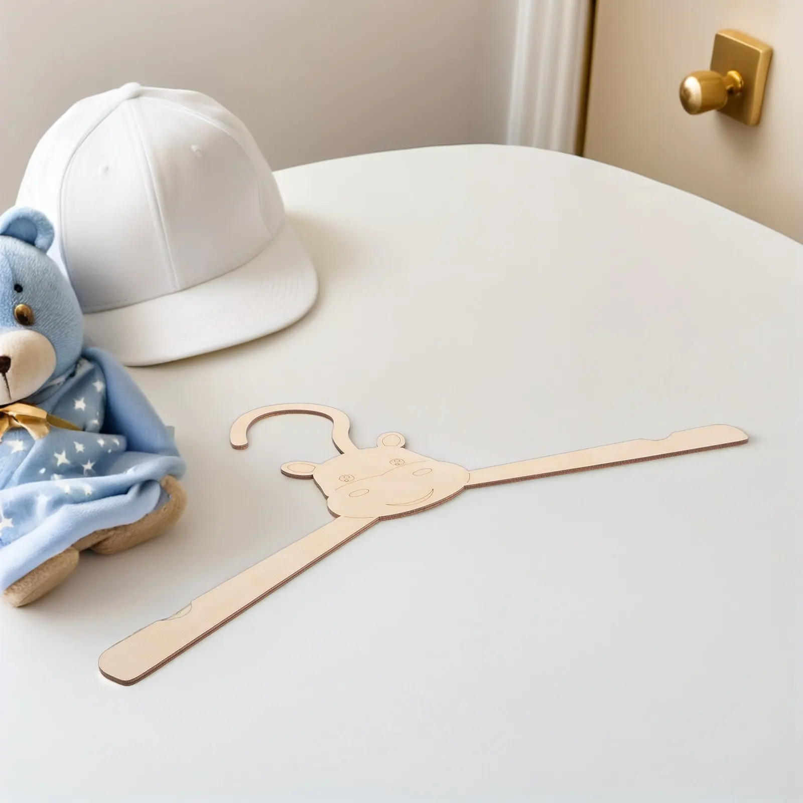 10Pcs Wooden Hangers Hippo Shaped Animal Clothes Organizer Nursery Closet Wooden Nursery Hangers Closet
