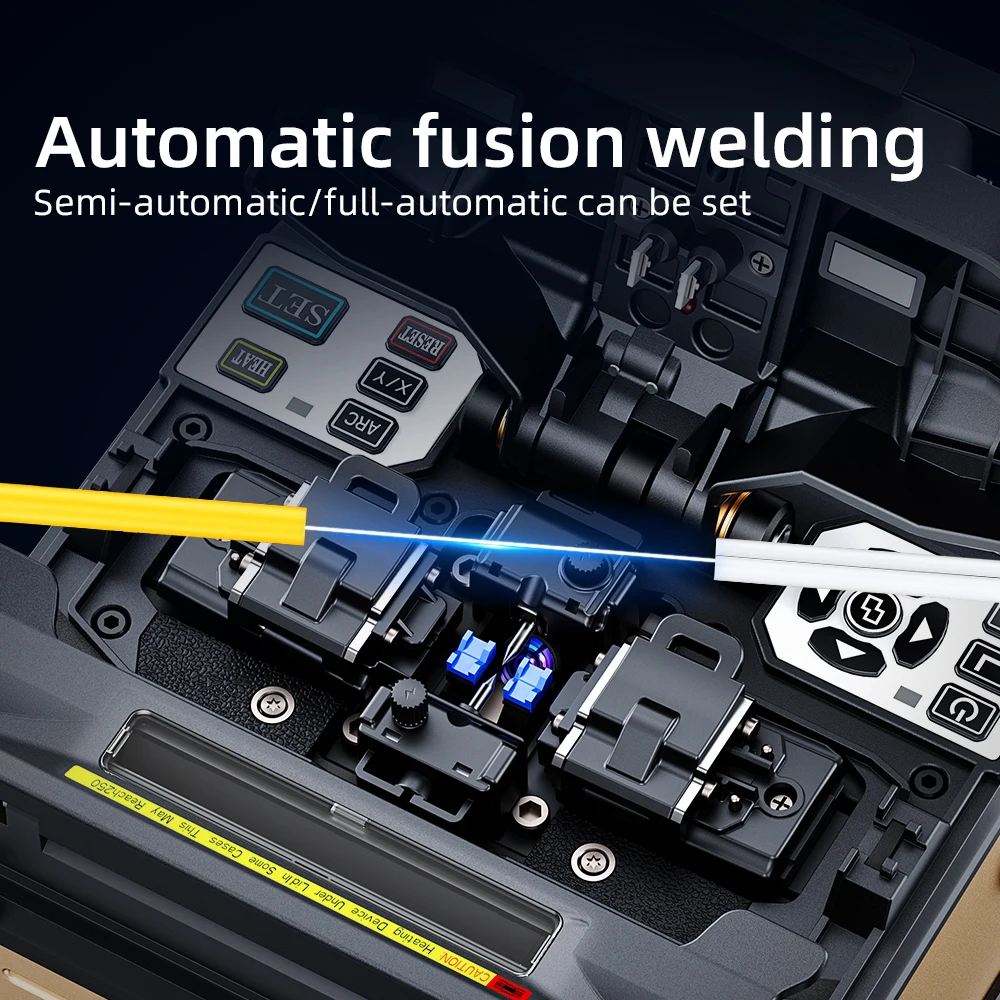 Imagem -06 - Multi-language Ftth Fibra Óptica Splicing Machine Optical Fusion Splicer Fast Welding Tool Kits Novo Saivxian-a81s