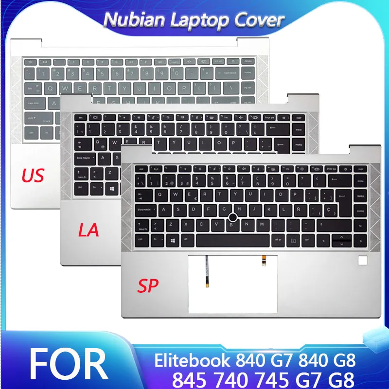 

For Elitebook 840 G7 840 G8 845 740 745 G7 G8 US/SP/LA Keyboard Laptop Palmrest with Backlit Top Case M36312-001