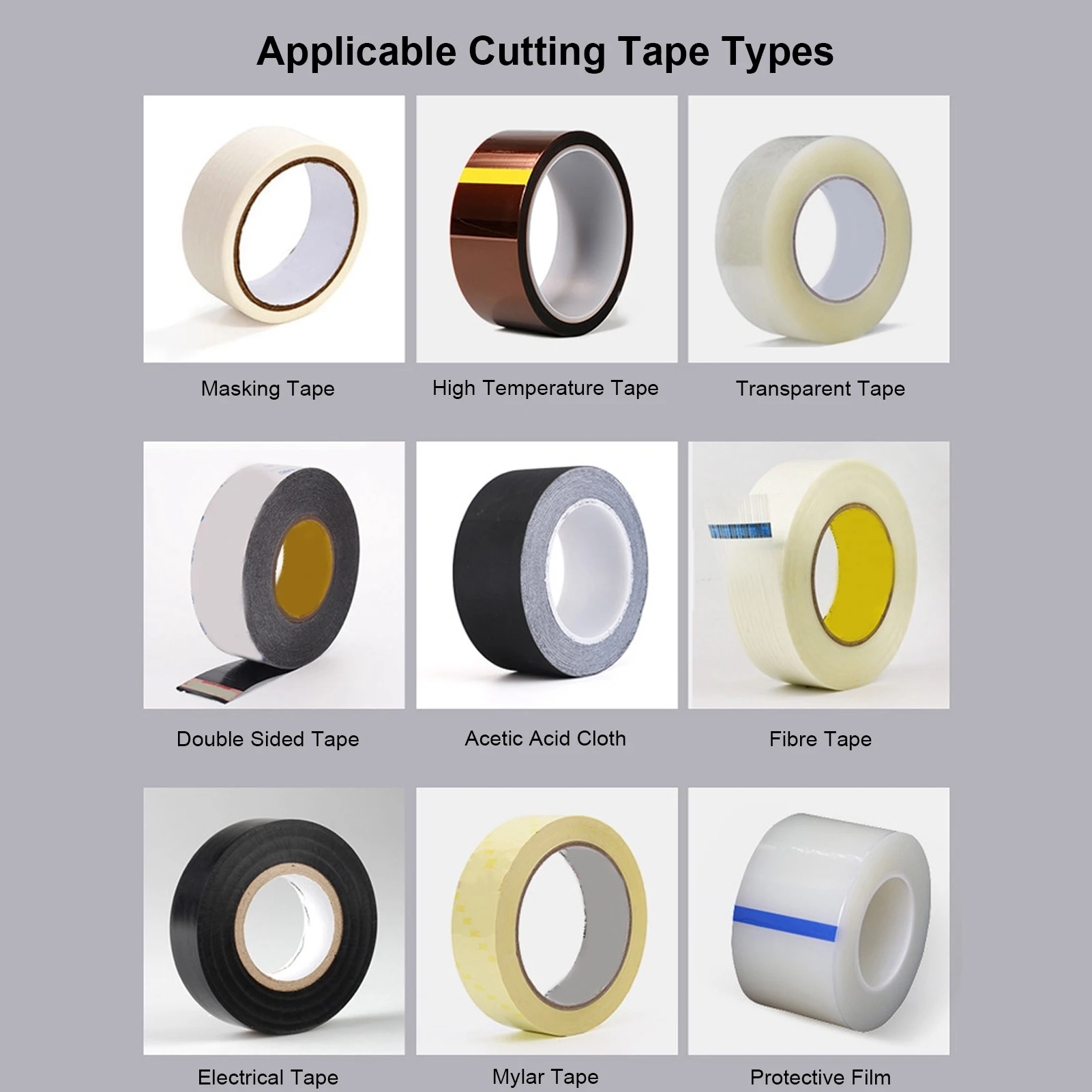 자동 테이프 디스펜서 고효율 사전 설정 및 메모리 기능 5-999mm 길이 6-60mm 너비용 테이프 절단기