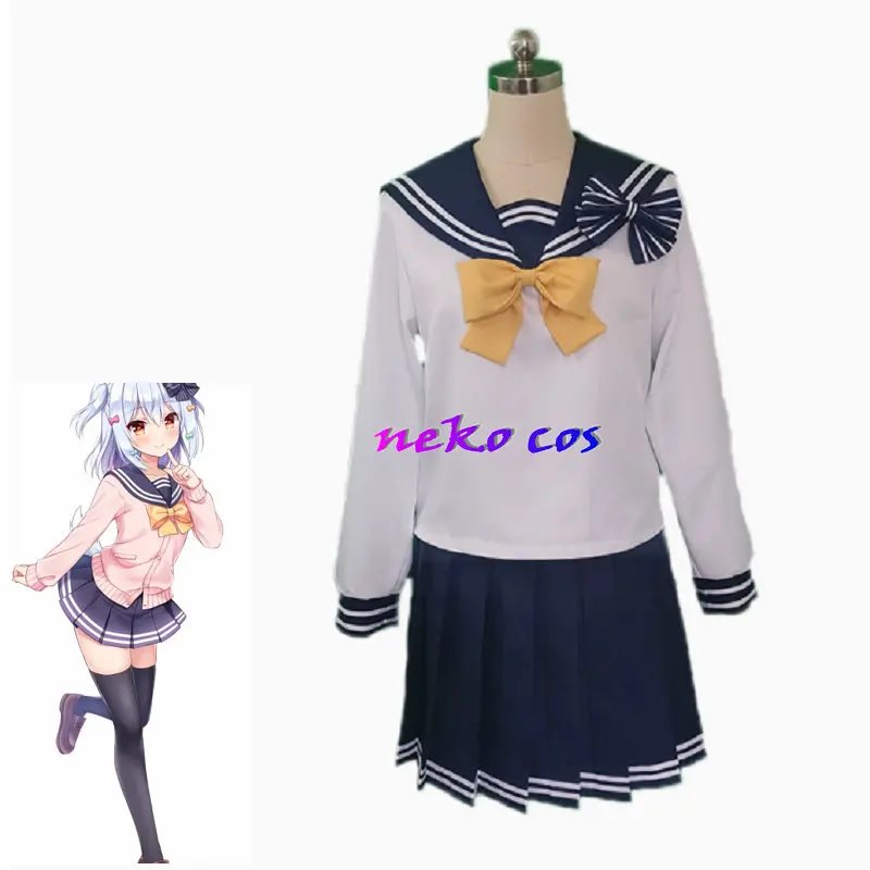 

nekocos Virtual YouTuber VTuber INUYAMA TAMAKI Cosplay costume Sailor uniform clothing Custom Size