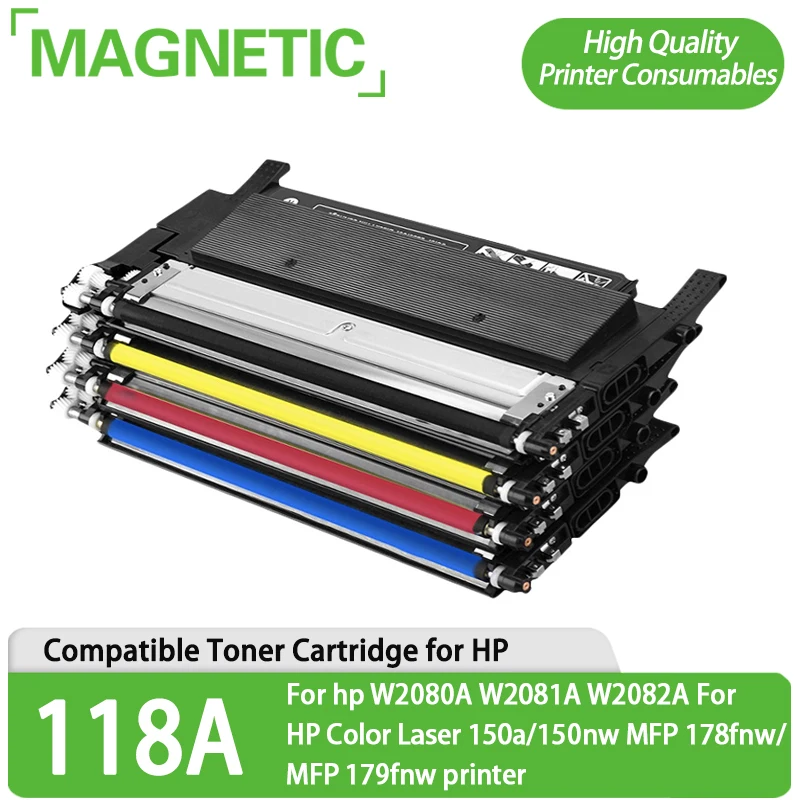 118A Toner Compatible Toner Cartridge For hp W2080A W2081A W2082A For HP Color Laser 150a/150nw MFP 178fnw/ MFP 179fnw printer