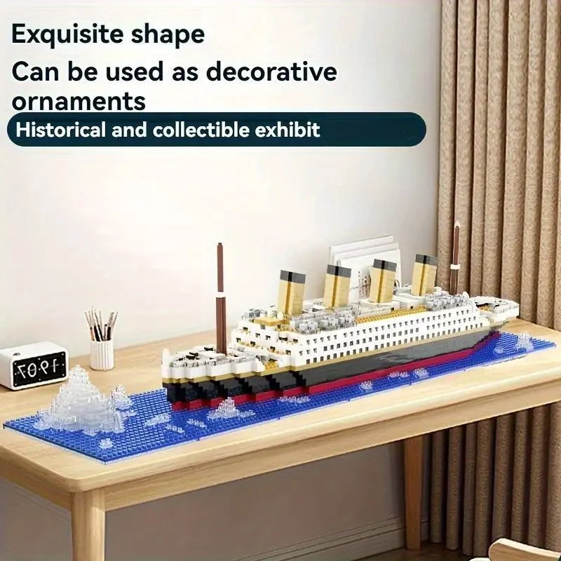 

Iceberg Titanic Корабль Строительные блоки Хэллоуин Подарок на день рождения Рождественская игрушка-головоломка Детские мужские и женские украшения