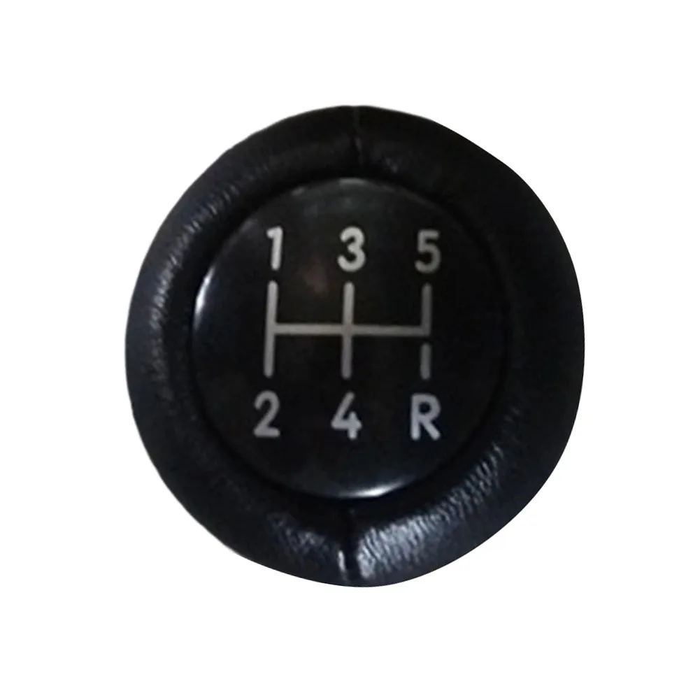 5-Speed Gear Shift Knob Made of ABS Core and Black Leather Wrap with 5R Marking for Saab 9-3 9000 Manual Transmission