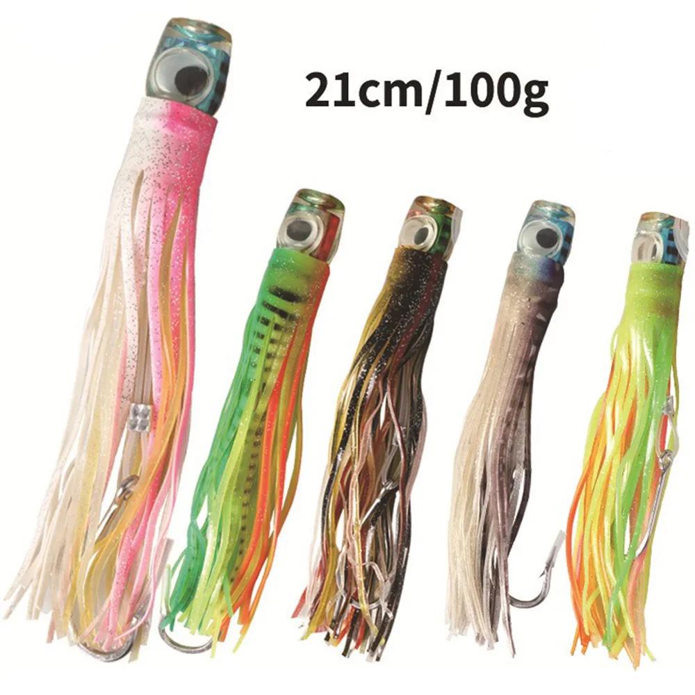 1pc Offshore Trolling Lures 65G/100G Octopus Skirt Bait Boat Fishing Saltwater Lures for Swordfish Mahi Wahoo Big Game Fishing