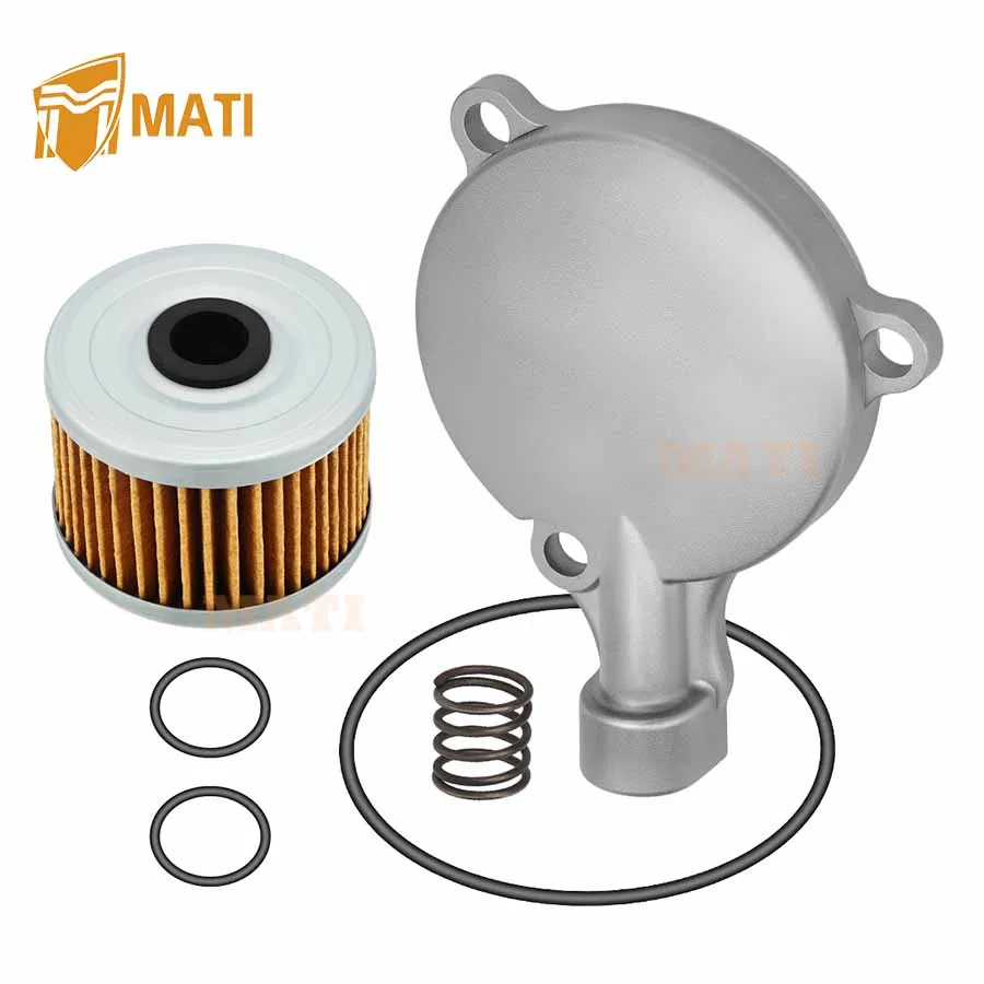 

M MATI Oil Filter Cover & Oil Filter w/ Spring O-Ring For Honda Rancher 350 2x2/4x4 TRX350 FE/FM/TE/TM 2000-2006 11333-HN5-670