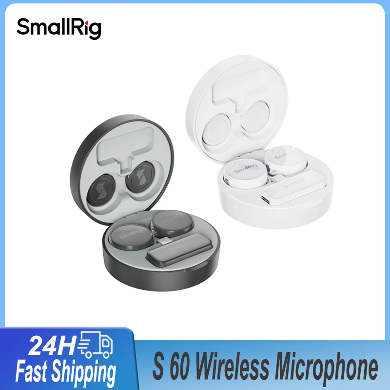 Smallrig S 60 2.4GHz Wireless Lavalier Lapel Microphone Type-C Noise Reduction For iPhone 15 16 Android Smartphones Live Video