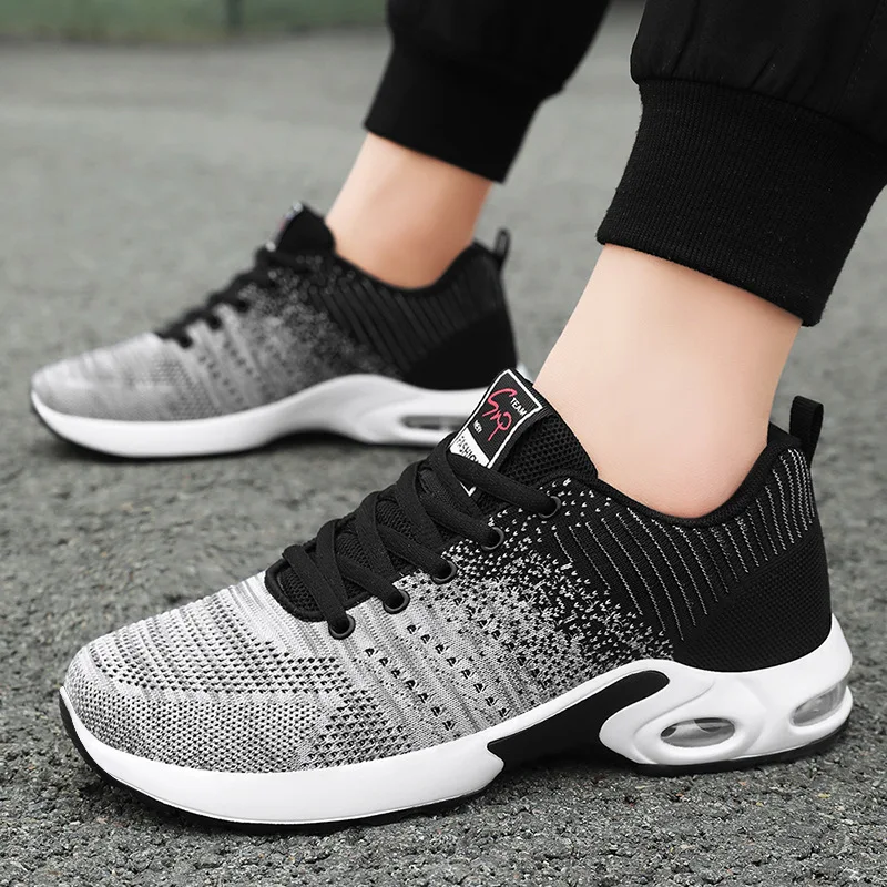 Men Sneakers Summer Casual Antiskid and Wear-resistant Jogging Shoes Lightweight Breathable Running Walking Knit Shoes 39-45