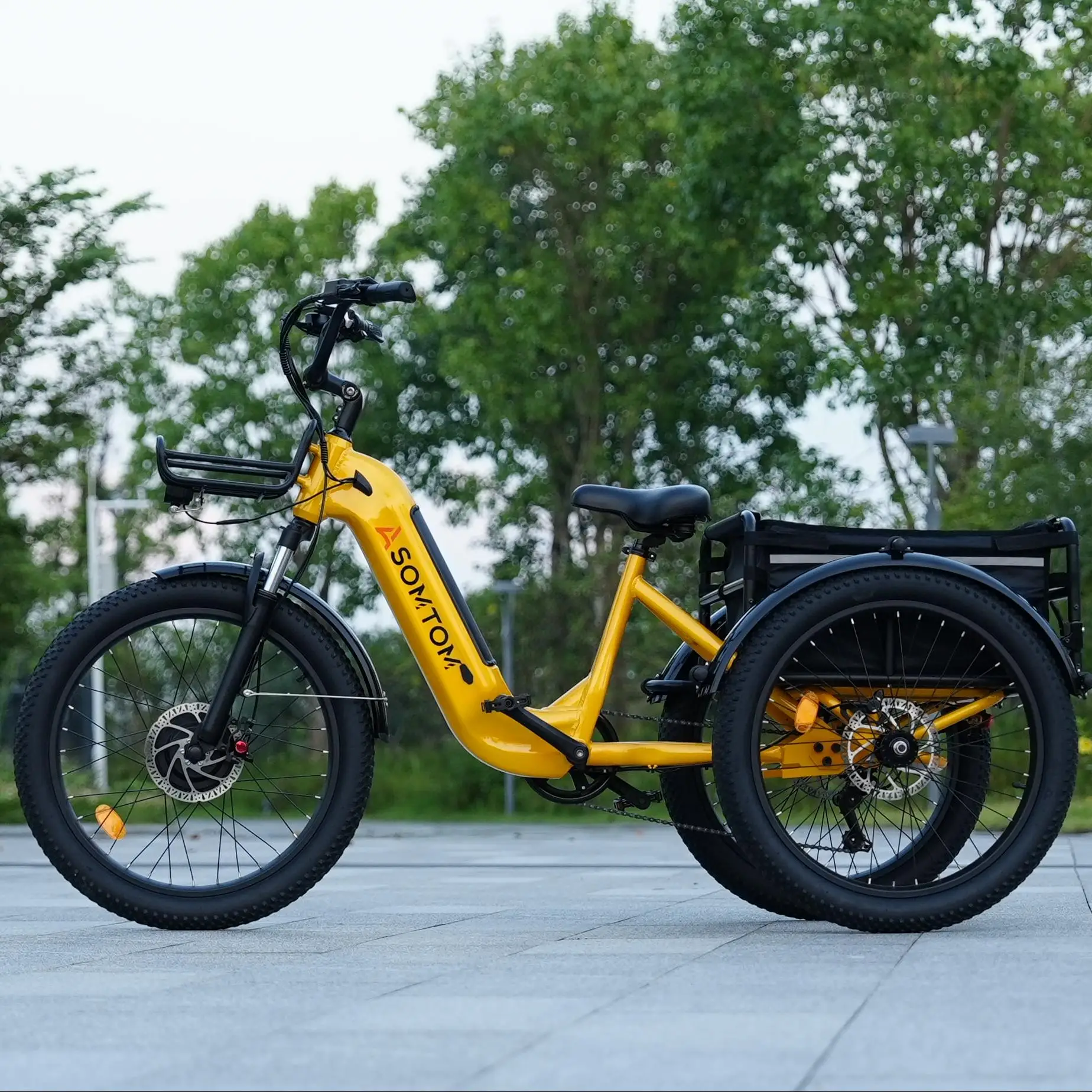 

STLF Fashion Electric Cargo Bike Fast Delivery Powerful Front Drive Motor 3-Wheel Trike Electric Bike with