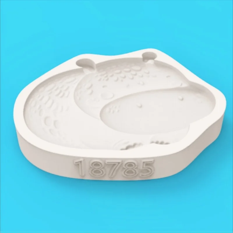 Cute Little Hippo-Shaped Silicone Mold for Chocolate Fondant Making