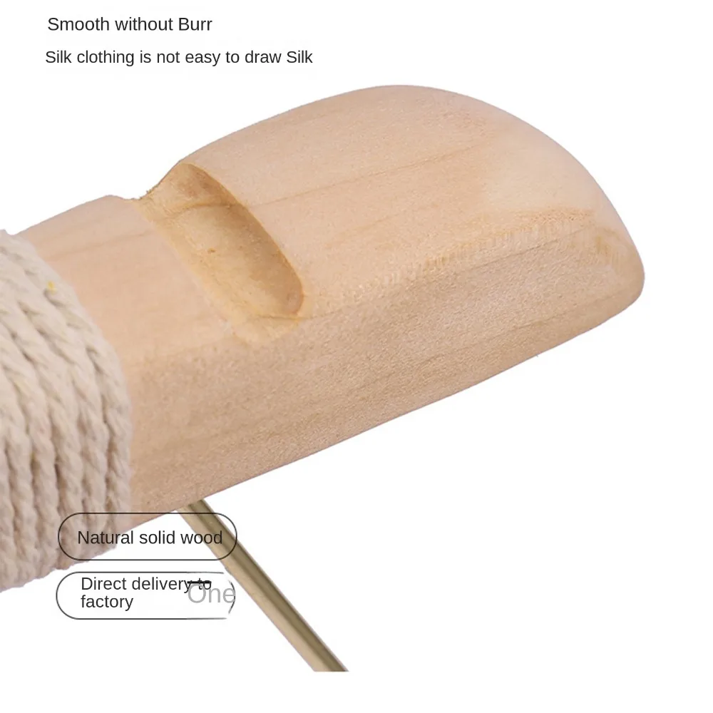 Solid Wood Suit Hangers Underwear Bra Clothespin with Adjustable Metal Clips Space Saving Hanger Pants Organizer Clip Hangers