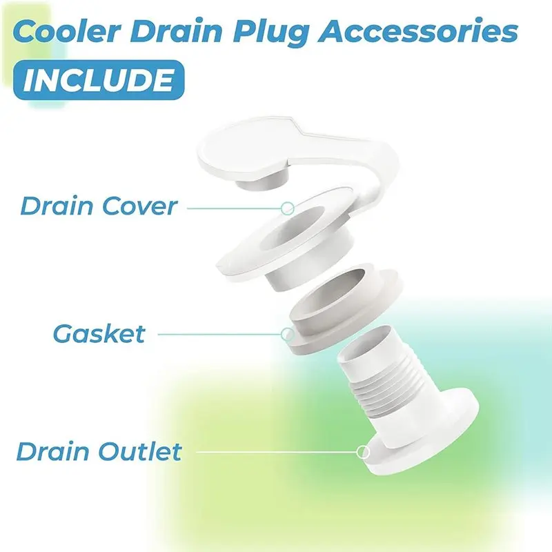 Y50A-For Coolers,1 Inch Shaft Drain Plug Replacement, 3 Pack Includes Gasket And Drain Cap