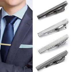 Tie Pin For Men Classic Meter Tie Clips Copper Tie Bar Quality Enamel Tie Collar Pin Crystal Business Corbata Necktie Clip Male