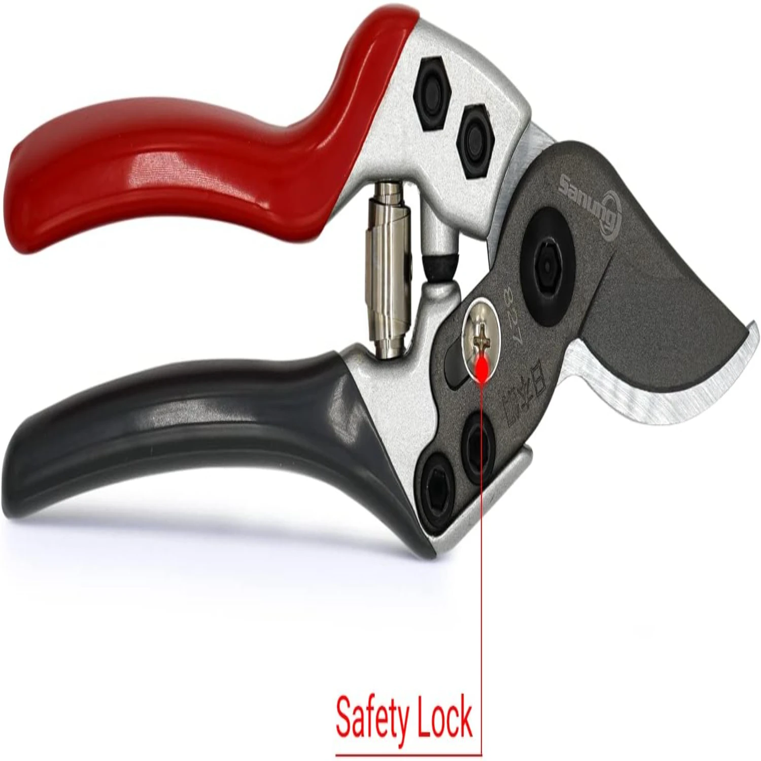 Enhanced Comfort Pruning Shears - Non-Slip Carbon Steel Blade - Efficient Tree Branch Trimming - Farm & Landscaping Tool