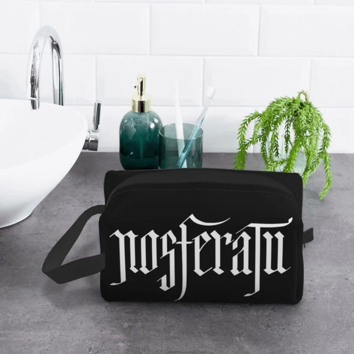 Nosferatu 2024 فيلم شعار حقيبة مستحضرات تجميل منظم مستحضرات التجميل تخزين Dopp عدة أدوات الزينة حقيبة مستحضرات التجميل مقلمة